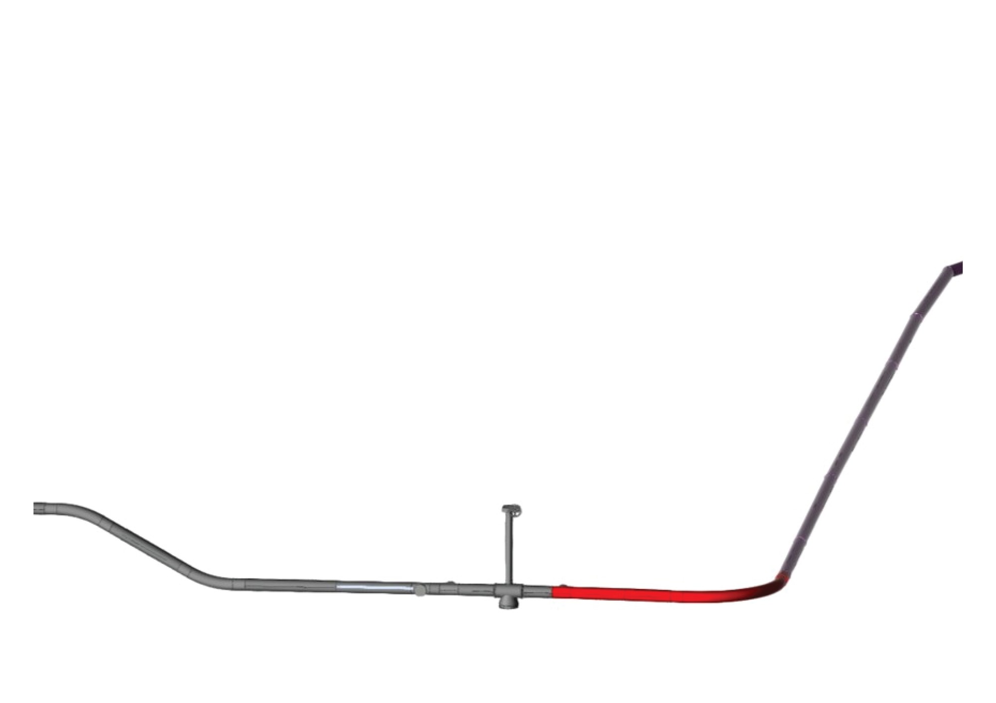SNAM — 3D Revit pipeline segment reconstructed from coordinate data
